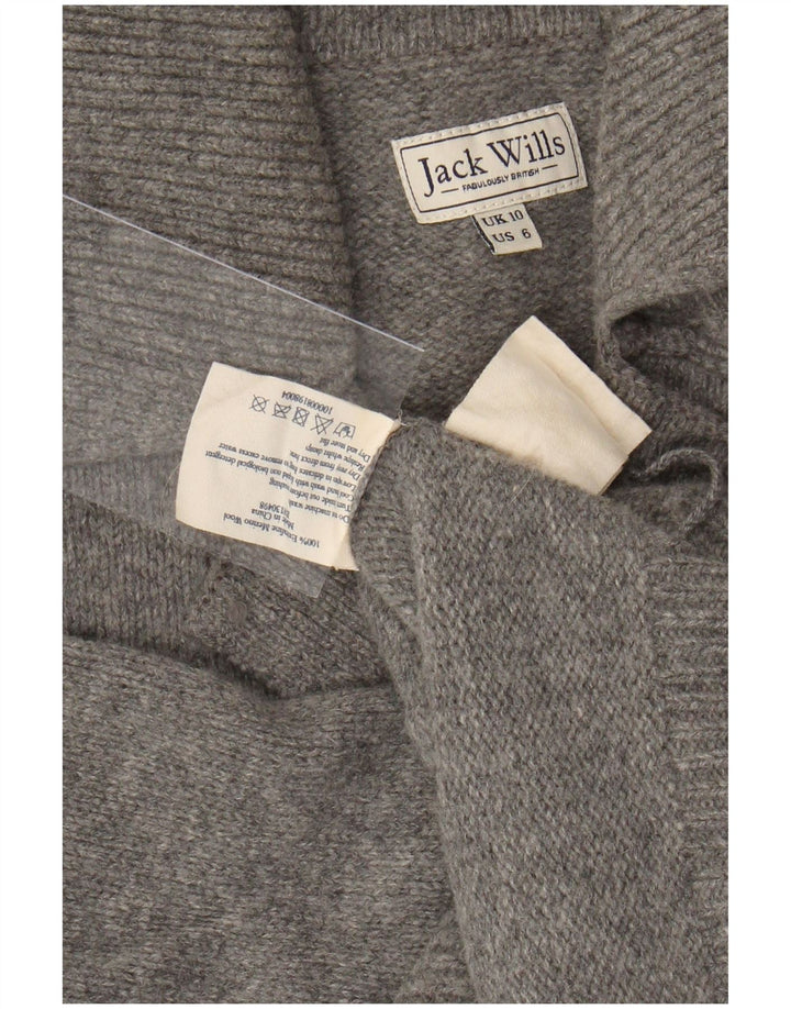 JACK WILLS Pulover cardigan supradimensionat pentru femei UK 10 Small Gri