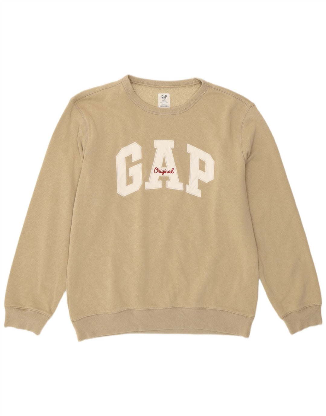 Hanorac grafic Gap pentru bărbați Pulover Medium Bej Bumbac