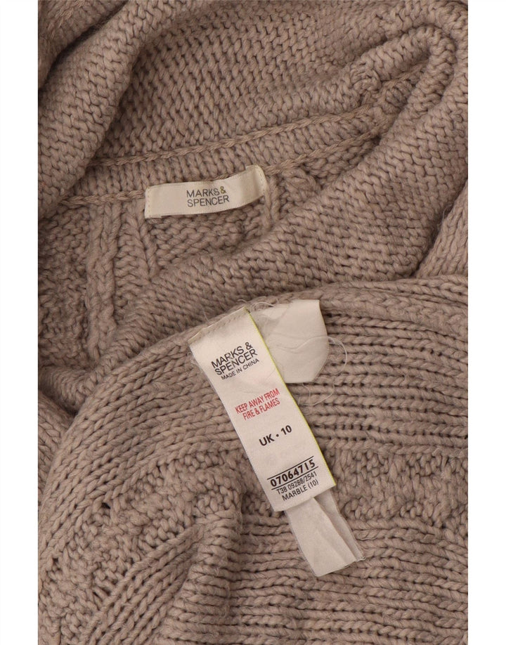 Pulover pentru femei Marks & Spencer cu gât rulat, UK 10, mic, gri acrilic