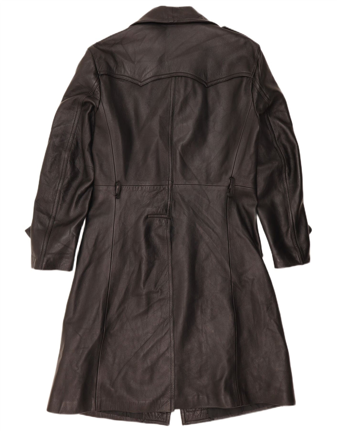 Palton din piele dublu pentru bărbați vintage IT 52 XL negru