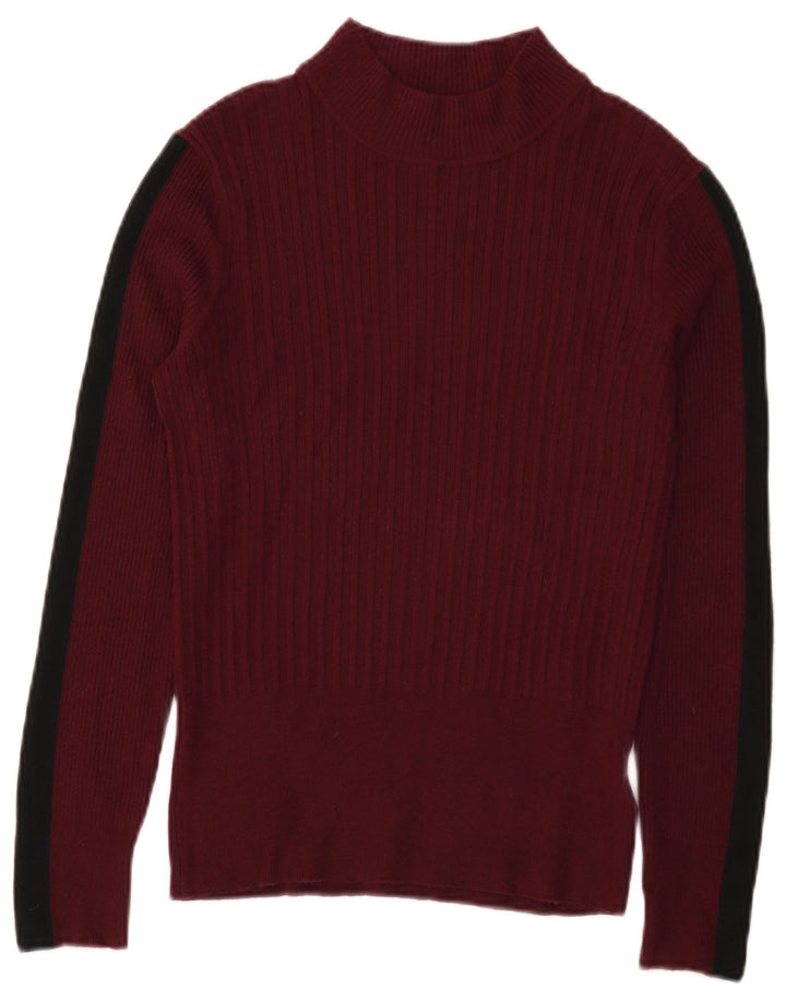 Pulover cu gât țestoasă pentru femei Marks & Spencer, UK 12 Burgundy mediu