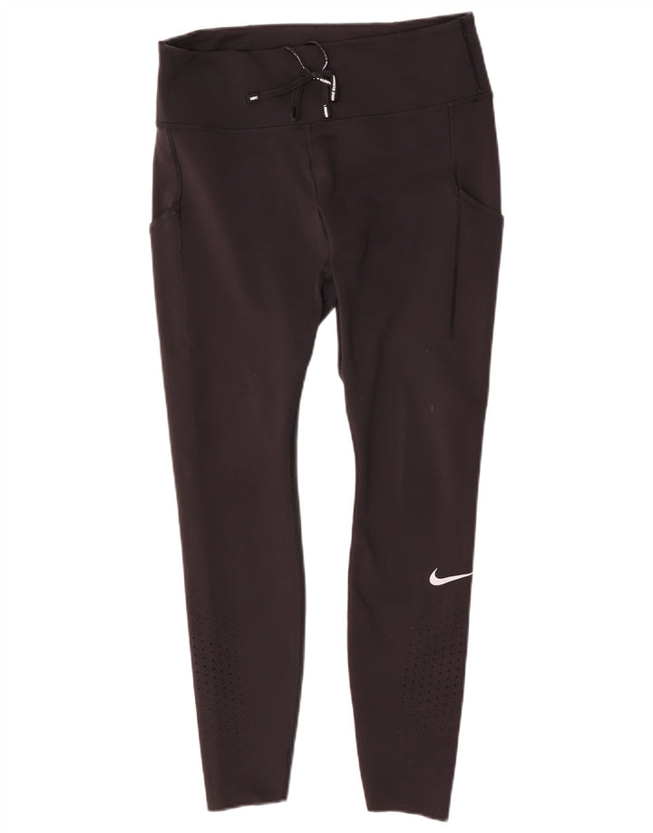 Leggings Nike Dri Fit pentru femei UK 14, mare, negru, poliester