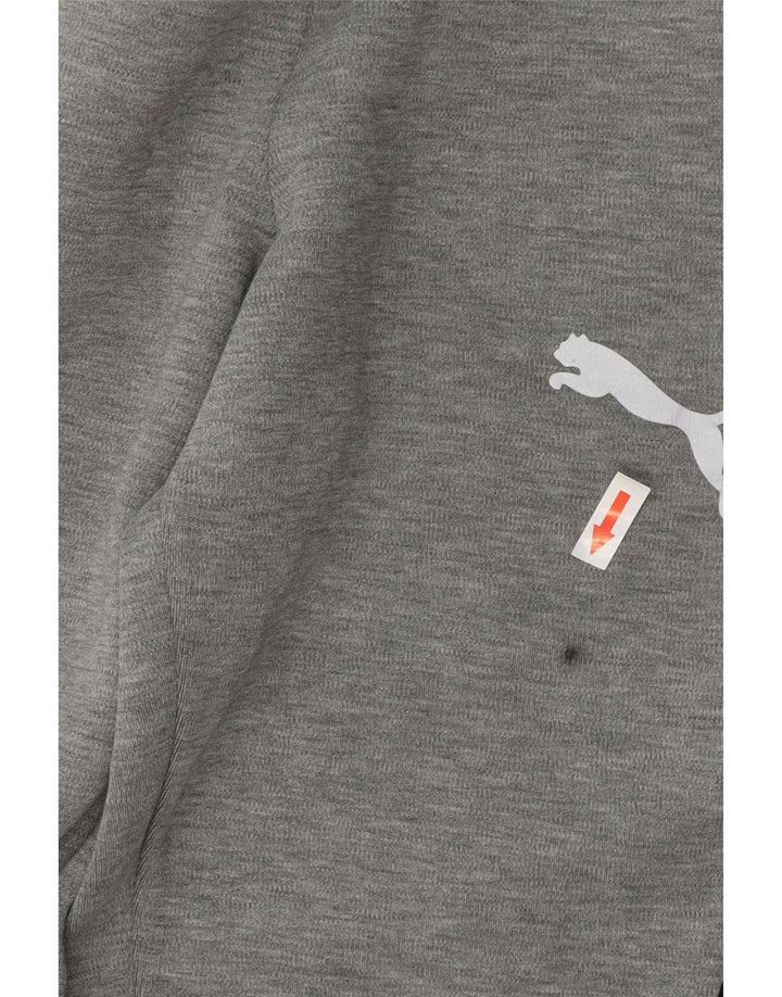 Pantaloni de trening Puma pentru bărbați, bumbac color bloc, gri mici