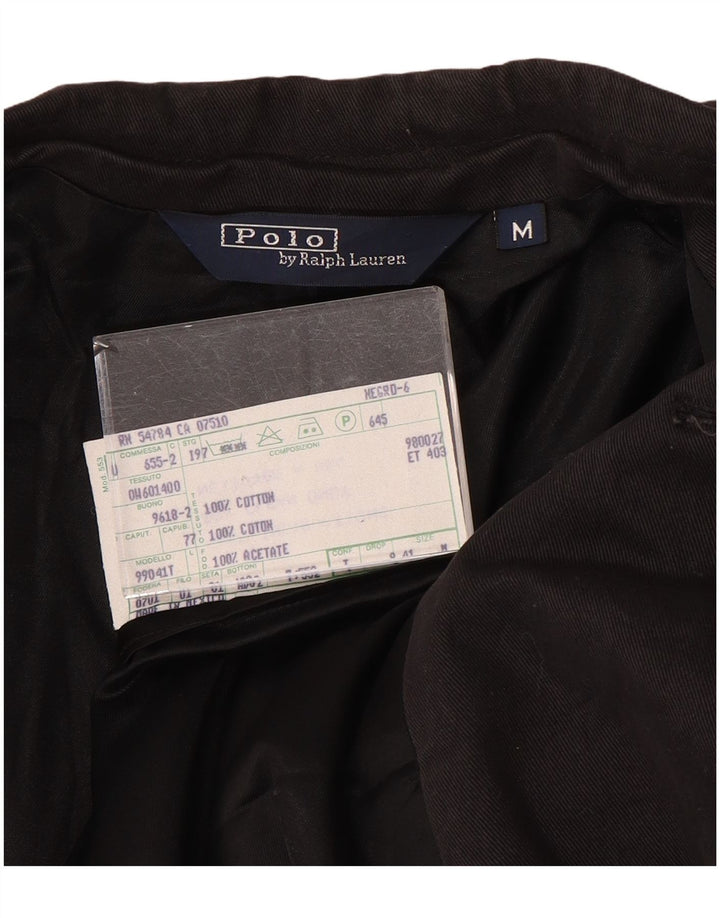 Jachetă Polo Ralph Lauren pentru bărbați, cu 3 nasturi, UK 38, bumbac mediu negru