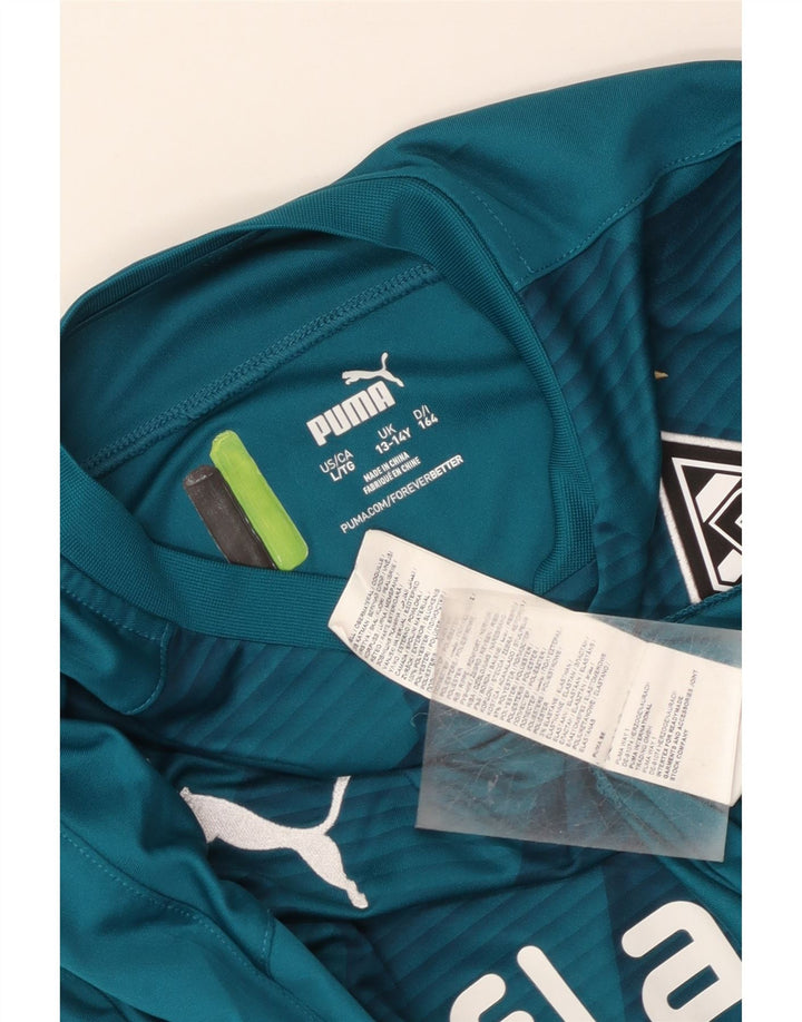 Puma Boys BVB Dortmund Top grafic cu mânecă lungă 13-14 ani albastru geometric