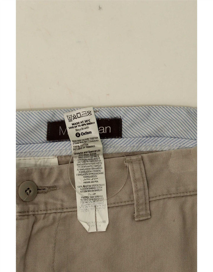 Pantaloni scurți chino pentru bărbați Marks & Spencer W34, mari, bej, bumbac