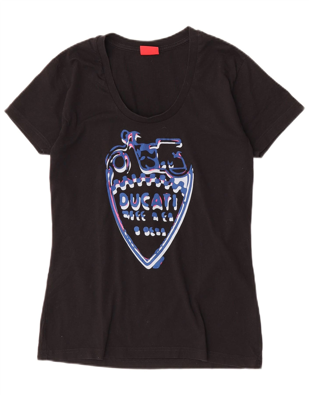 Tricou grafic pentru femei Ducati Top UK 12 Medium Black Bumbac