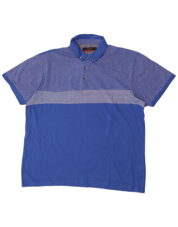 Cămașă polo Pierre Cardin pentru bărbați, XL, albastru, bumbac color bloc