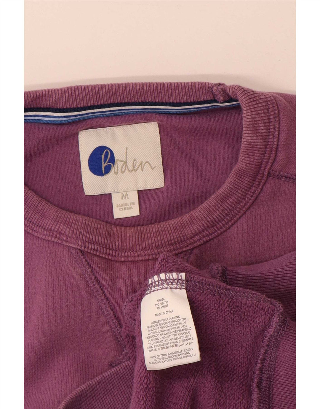 Pulover Boden pentru bărbați, bumbac violet mediu