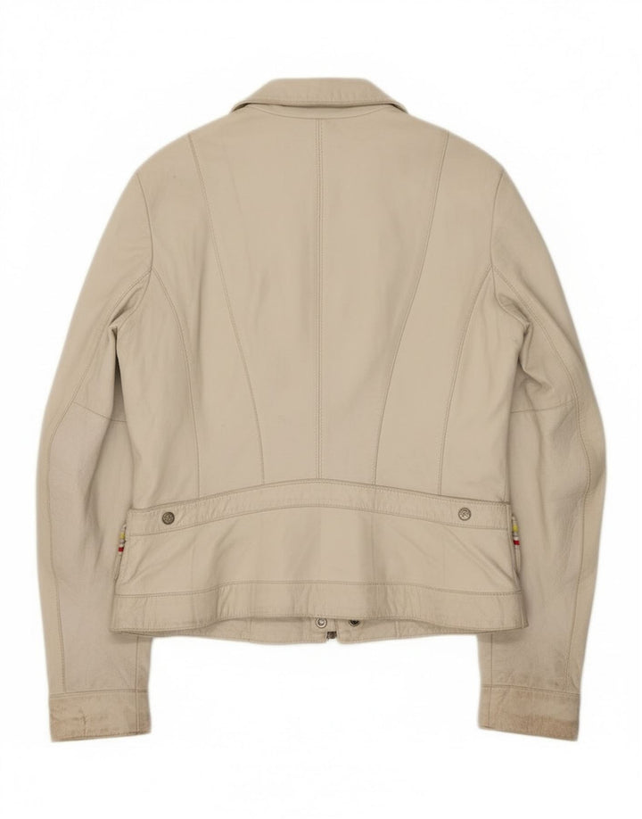 Jachetă de piele pentru femei Kor@Kor IT 48 XL din piele albă