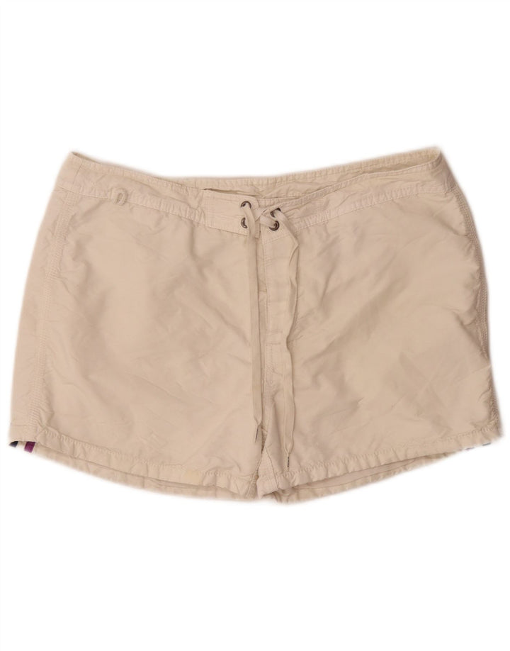 Sundek Pantaloni scurți de înot pentru bărbați, mari, alb, poliester color bloc