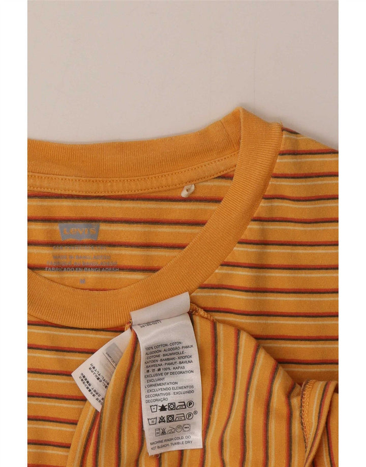 Tricou pentru femei Levi's Top UK 12 Medium Orange Striped Bumbac