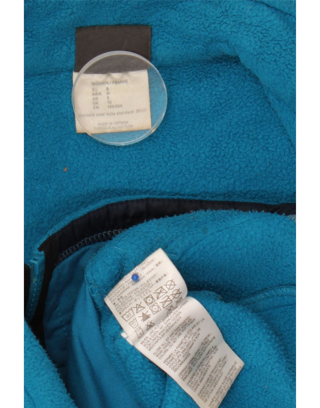 Jack Wolfskin pentru femei Liner Fleece Jacket UK 10 Small Blue Poliester