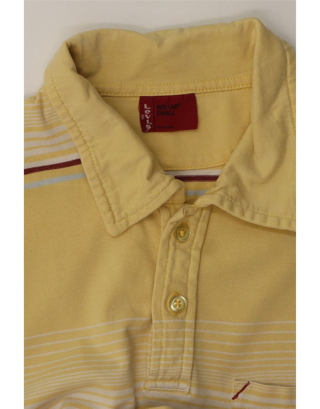 Tricou polo cu grafic pentru bărbați Levi's, cu dungi galbene mici