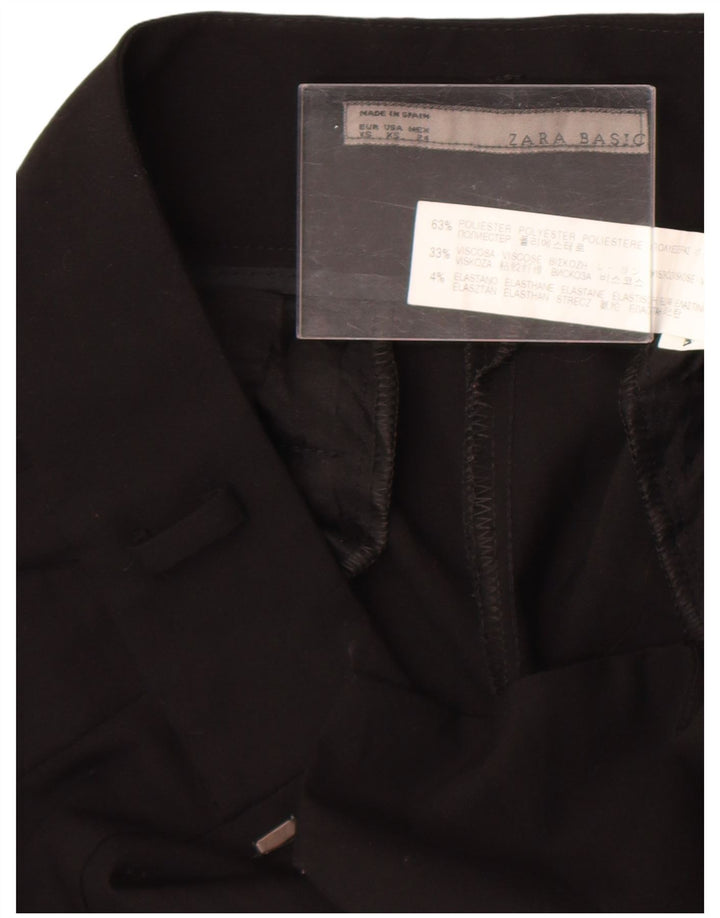 Pantaloni de costum slim pentru femei Zara XS W24 L25 Poliester negru