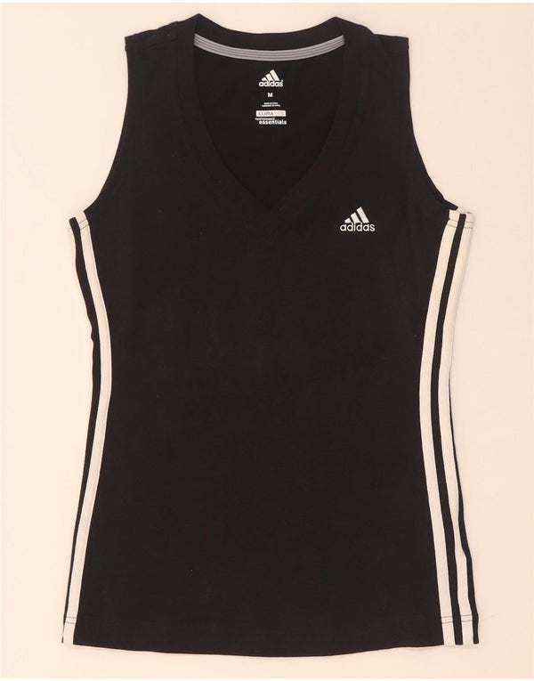 Vest Top pentru femei Adidas Clima 365 UK 12 Medium Black Bumbac