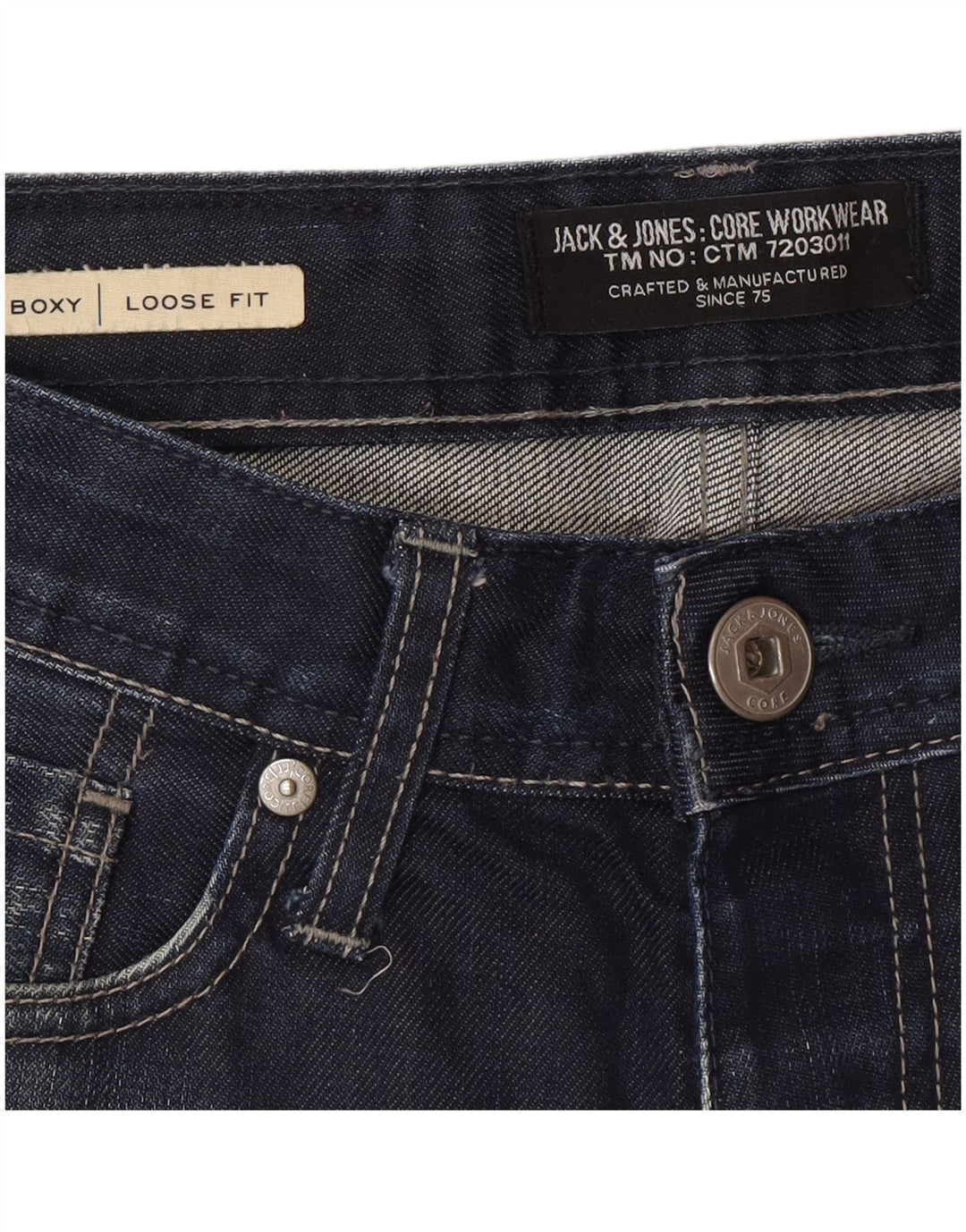 Jack & Jones Blugi Boxy Loose Bărbați W28 L30 Albastru