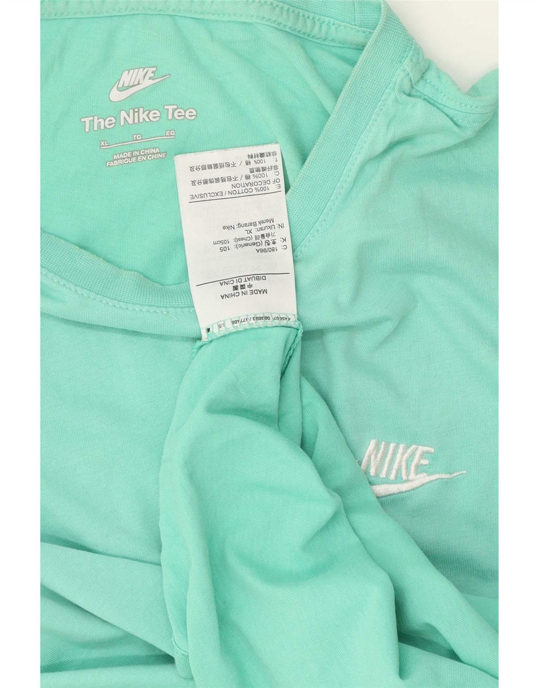 Tricou pentru bărbați Nike Top XL din bumbac turcoaz