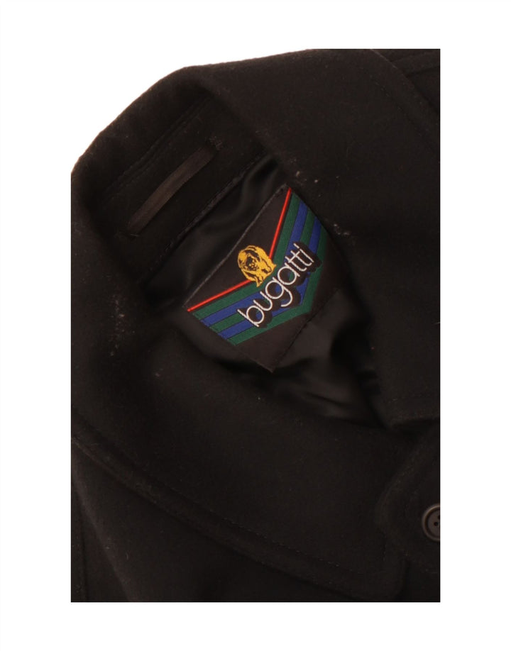 Palton pentru bărbați Bugatti UK 38 Lână neagră medie