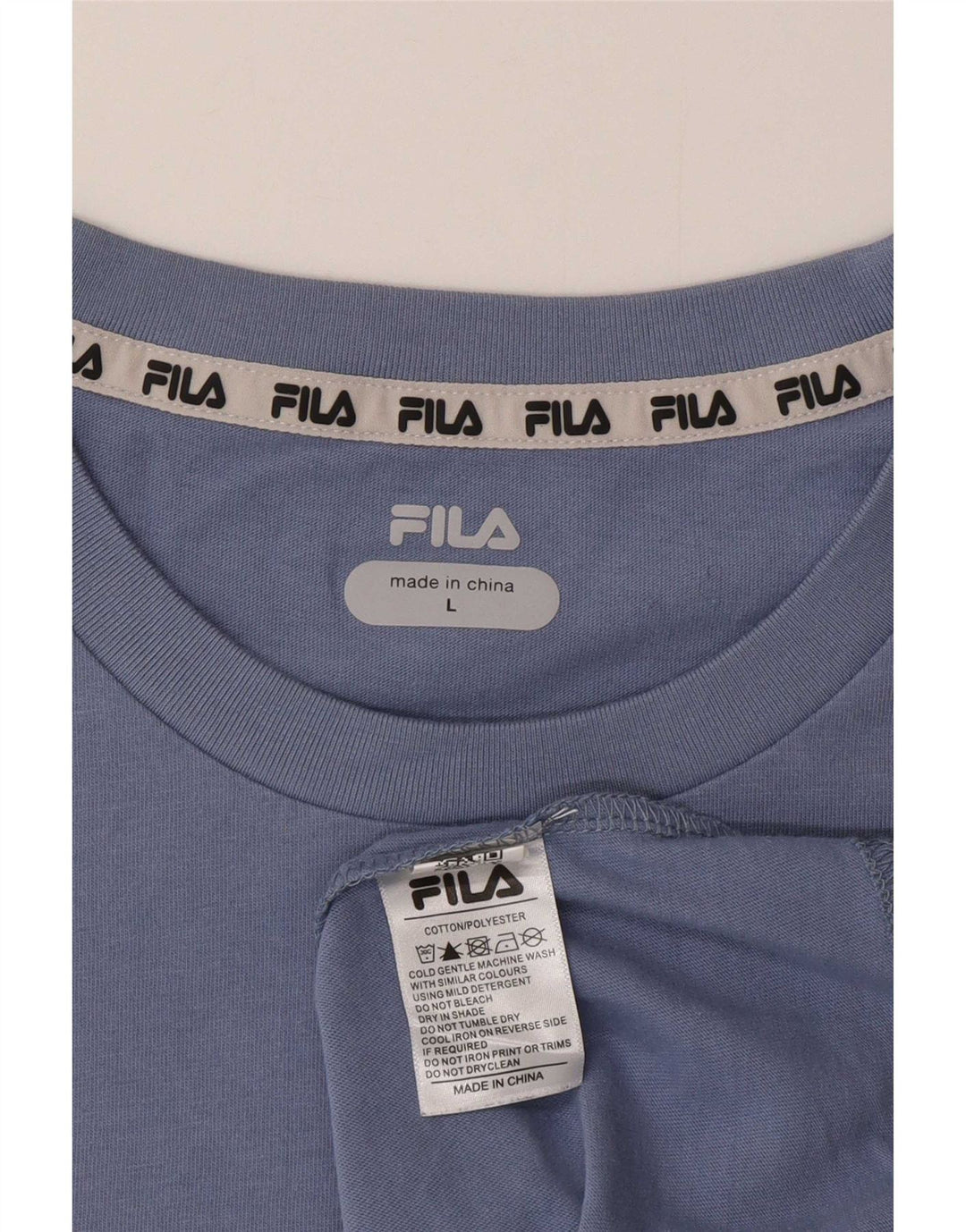 Tricou cu grafică Fila pentru bărbați Top mare, albastru, bumbac