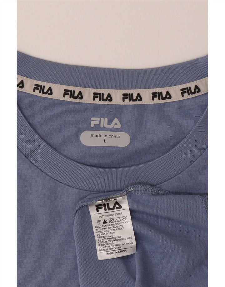 Tricou cu grafică Fila pentru bărbați Top mare, albastru, bumbac