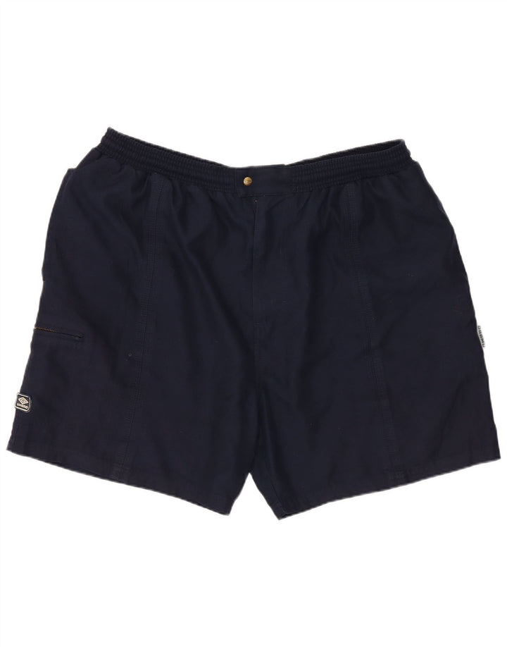 UMBRO Pantaloni scurti cargo pentru bărbați, mari W34, poliester bleumarin