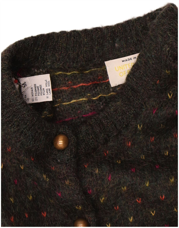 Pulover cardigan pentru femei Benetton UK 14 Medium Multicolor Fair Isle