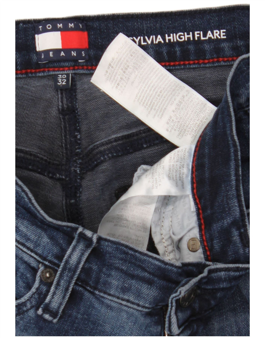 Blugi evazați Sylvia pentru femei Tommy Hilfiger L30 L32 bumbac bleumarin