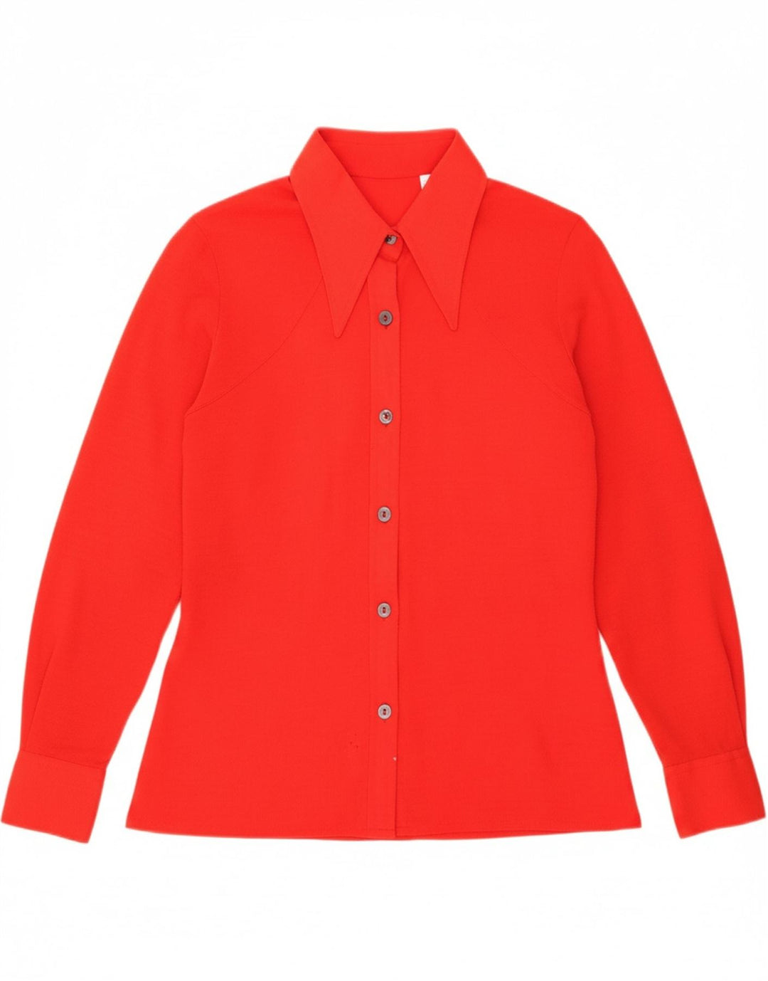 VINTAGE Womens Shirt Blouse UK 12 Medium Red