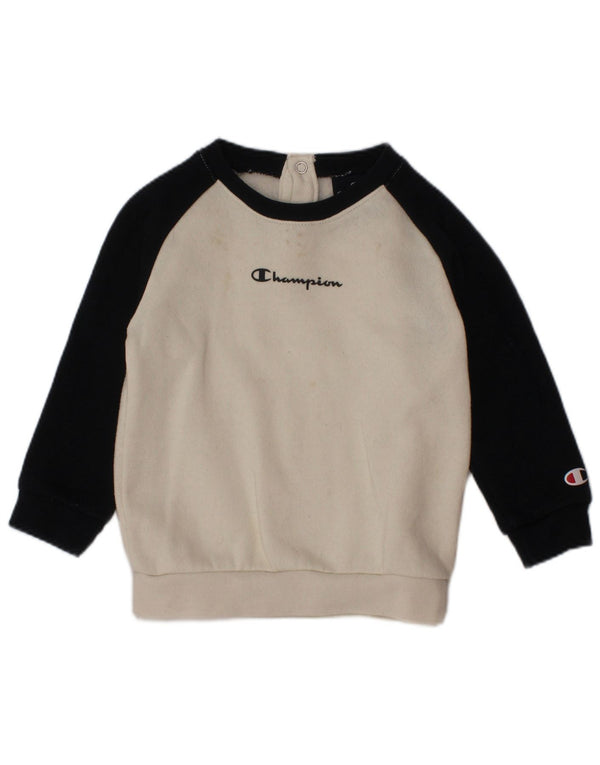 CHAMPION Baby Boys Pulover 6-9 Luni XS Alb Colorblock