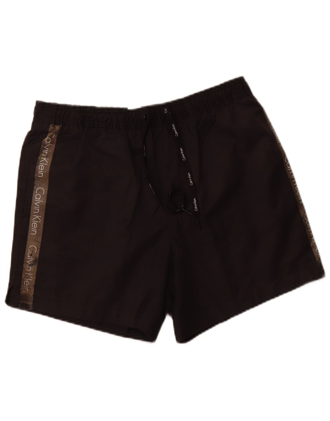 Pantaloni scurți de baie CALVIN KLEIN pentru bărbați, poliester negru mic