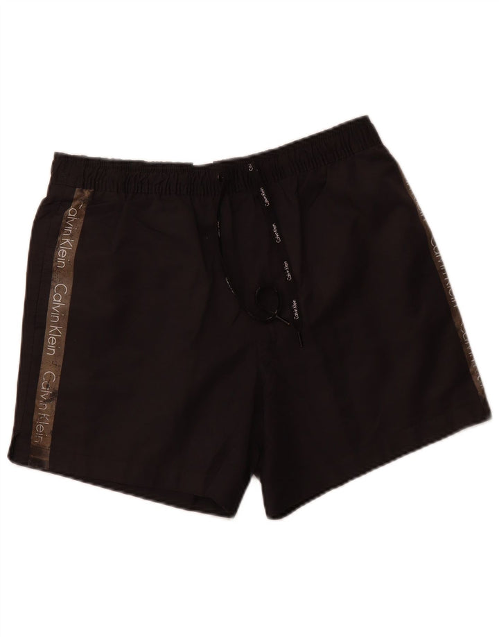 Pantaloni scurți de baie CALVIN KLEIN pentru bărbați, poliester negru mic