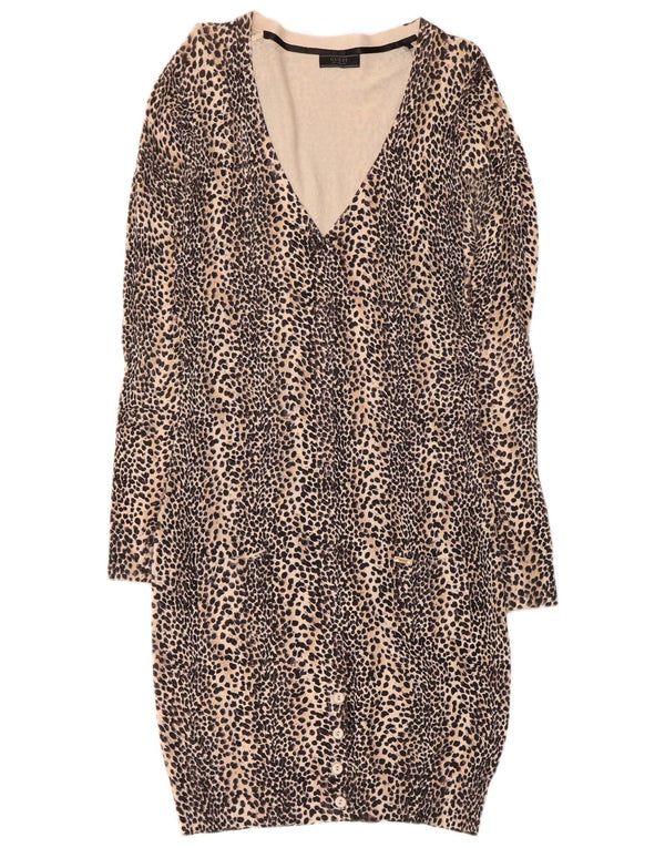 Rochie cu mânecă lungă pentru femei Guess cu pulover cu mâneci lungi UK 12 Medium Beige Animal Print