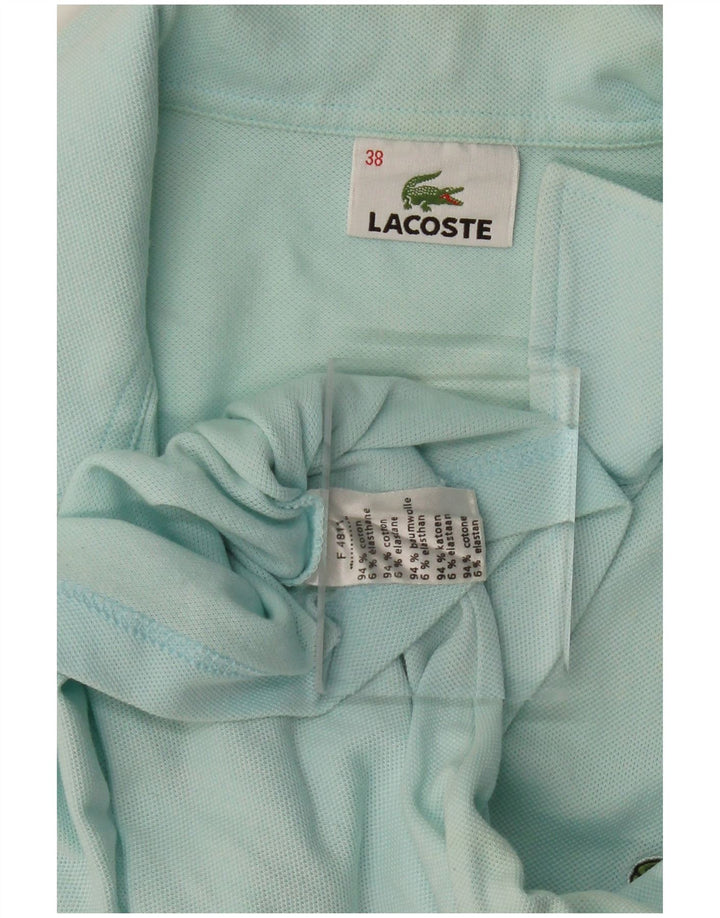 LACOSTE Womens Polo Shirt Size 38 Medium Blue Cotton