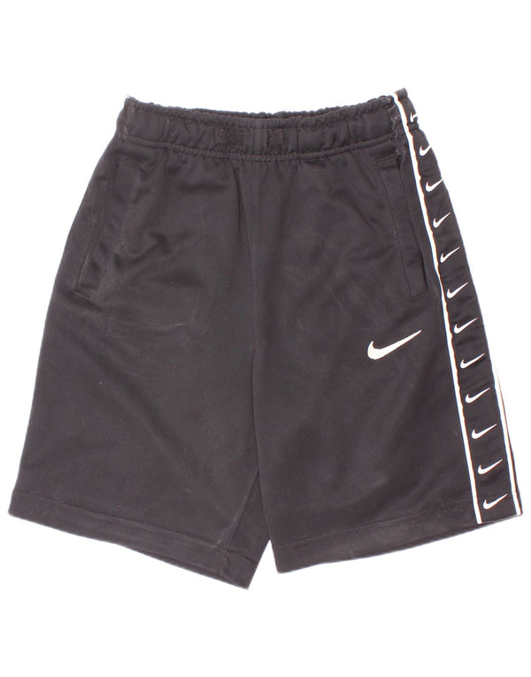 Pantaloni scurți sport grafic Nike pentru băieți 10-11 ani poliester negru mediu