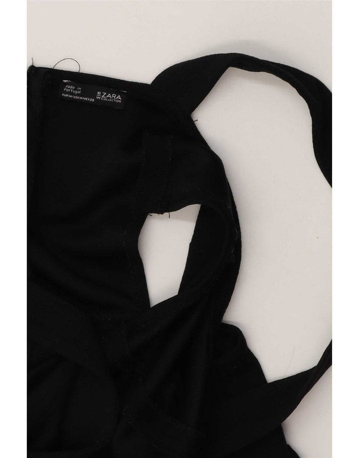 Salopetă fără mâneci pentru femei Zara UK 12 Medium Black