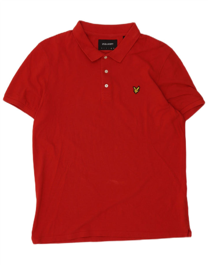 Tricou polo pentru bărbați Lyle & Scott, bumbac roșu XL