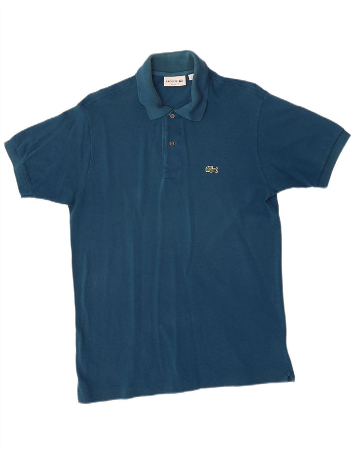 Tricou polo Lacoste Classic Fit pentru bărbați, bumbac albastru mediu
