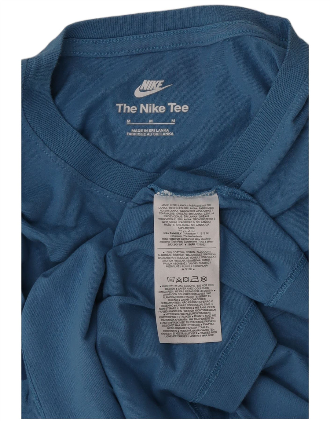 Tricou grafic Nike pentru bărbați Top din bumbac albastru mediu