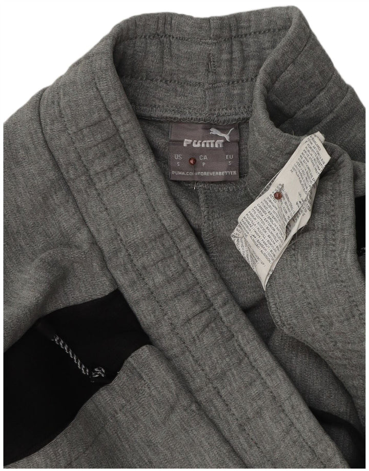 Pantaloni de trening Puma pentru bărbați, bumbac color bloc, gri mici