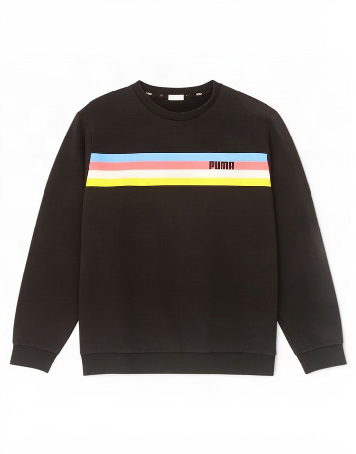 Pulover Puma pentru bărbați, mare, negru, color block, bumbac