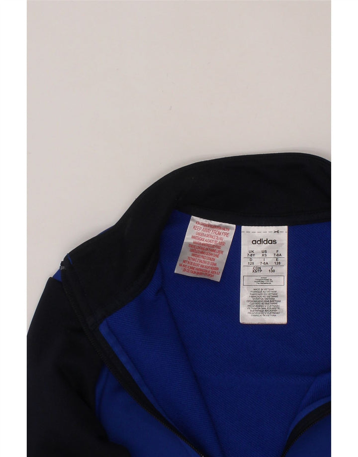 Jachetă de trening grafică ADIDAS pentru băieți 7-8 ani, albastru, color block