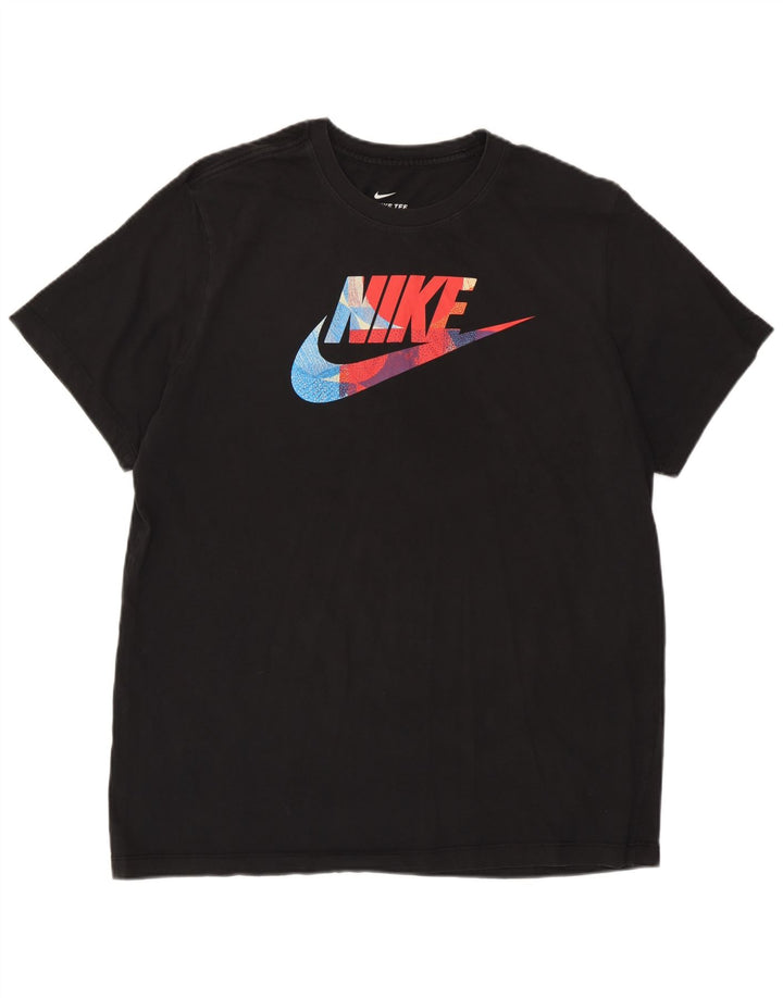 Tricou grafic Nike pentru bărbați Top mare din bumbac negru