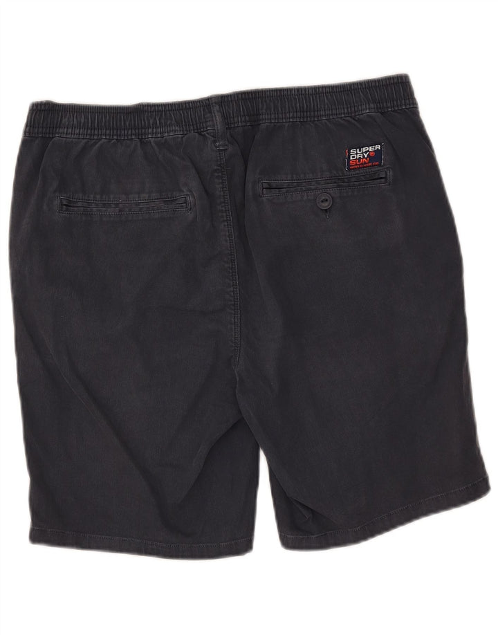 Pantaloni scurți chino Superdry pentru bărbați, bumbac mediu albastru bleumarin