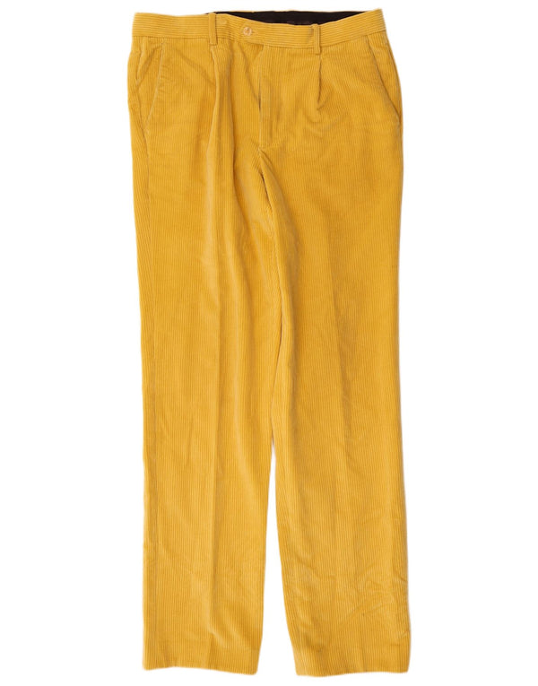 Pantaloni Bonato bărbătesc din catifea IT 52 XL W34 L35 galben bumbac