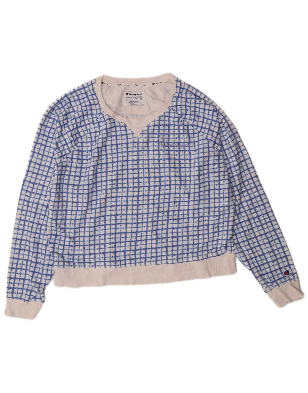 Pulover pentru femei Champion UK 18 XL Blue Check Bumbac