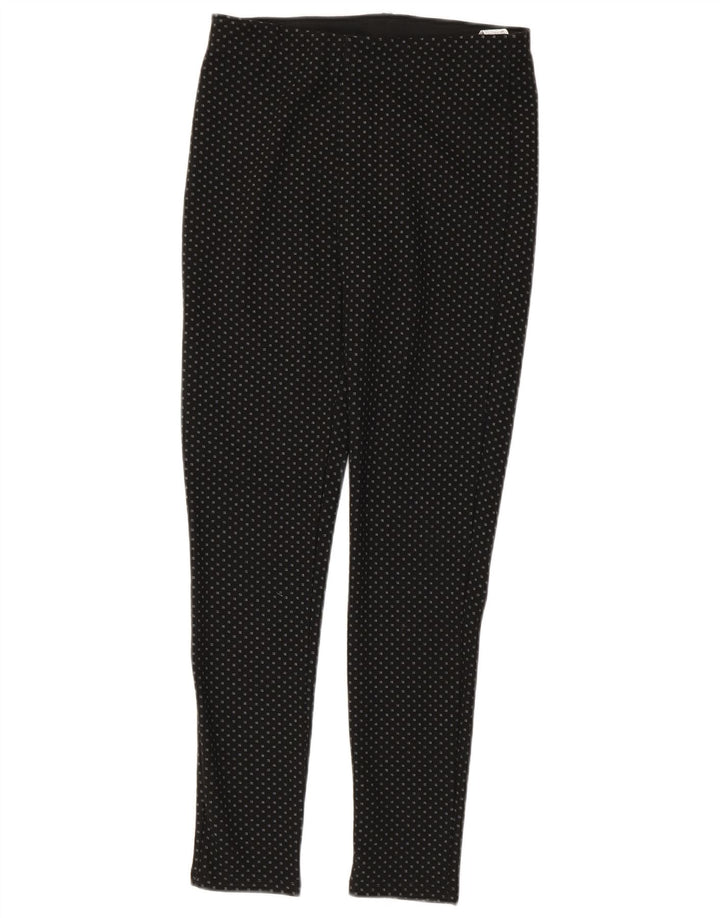 Pantaloni casual slim pentru femei Zara Mediu L28 L28 Poliester geometric negru