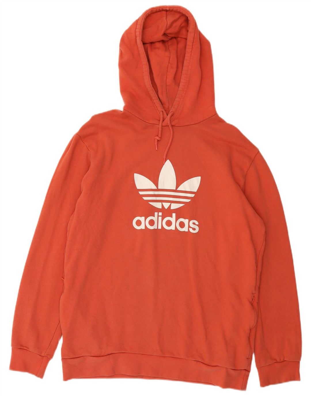 Pulover cu glugă cu grafic pentru bărbați Adidas, bumbac roșu mediu