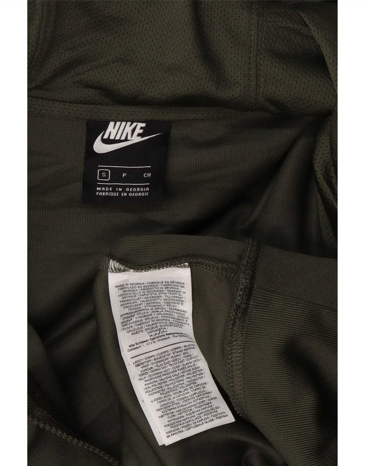 Pulover Nike pentru bărbați, cu fermoar, poliester verde mic