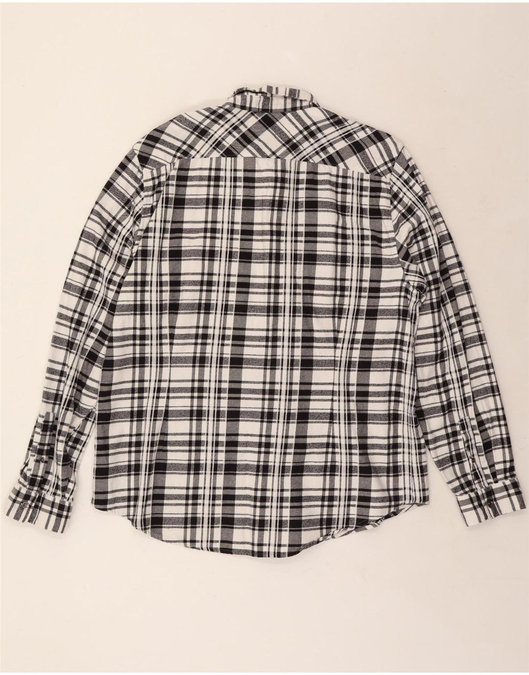 Cămașă militară din flanel pentru bărbați GUESS, 2XL, bumbac negru cu carouri